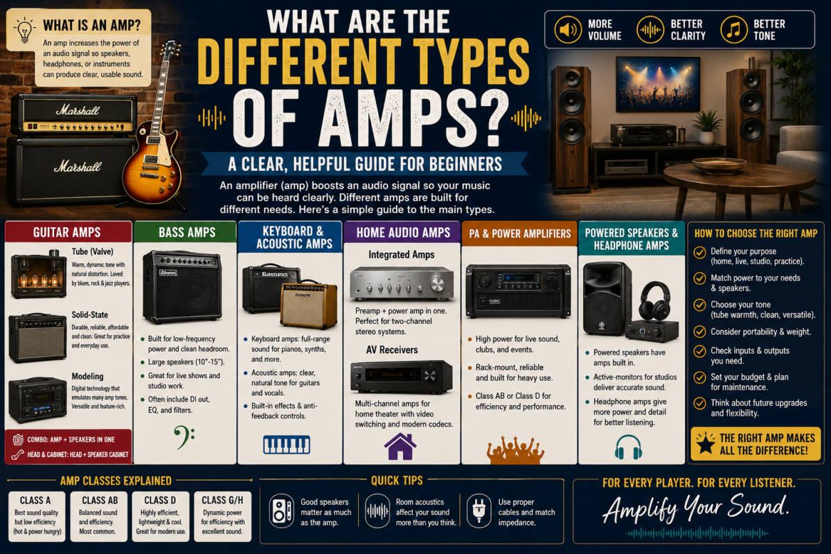 Different types of amplifiers guide